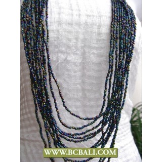 Paua Beads Multi Strand Layer Necklaces